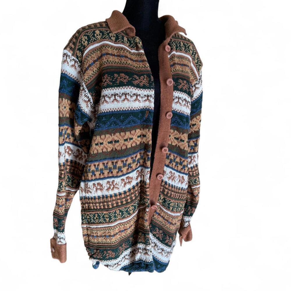 Ivy vintage funky print button up cardigan - Picture 5 of 6